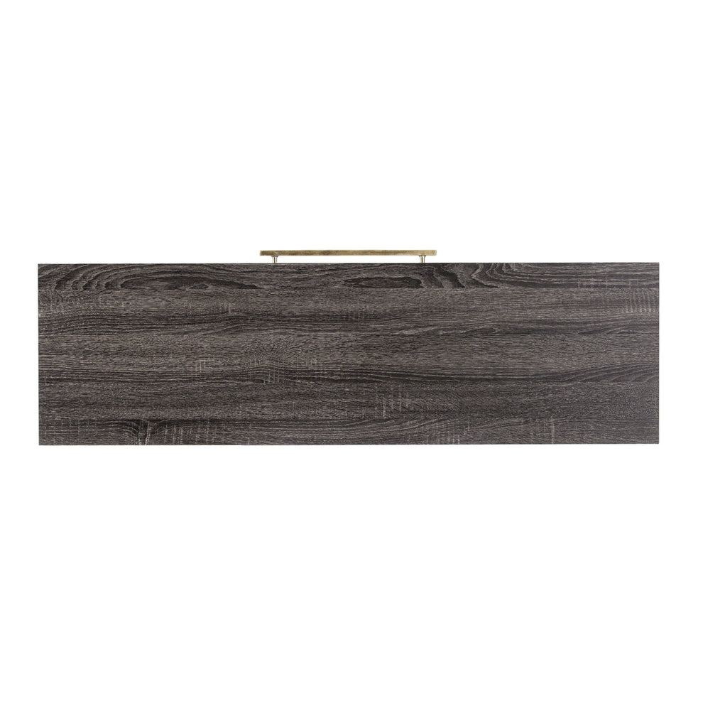 48" Gray and Gold Sled Console Table With Storage By Homeroots | Console Tables | Modishstore - 5