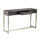 48" Gray and Gold Sled Console Table With Storage By Homeroots | Console Tables | Modishstore - 6