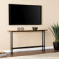 56" Espresso and Black Console Table By Homeroots