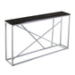 52" Black and Silver Faux Stone Frame Console Table By Homeroots | Console Tables | Modishstore