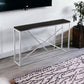 52" Black and Silver Faux Stone Frame Console Table By Homeroots | Console Tables | Modishstore - 5