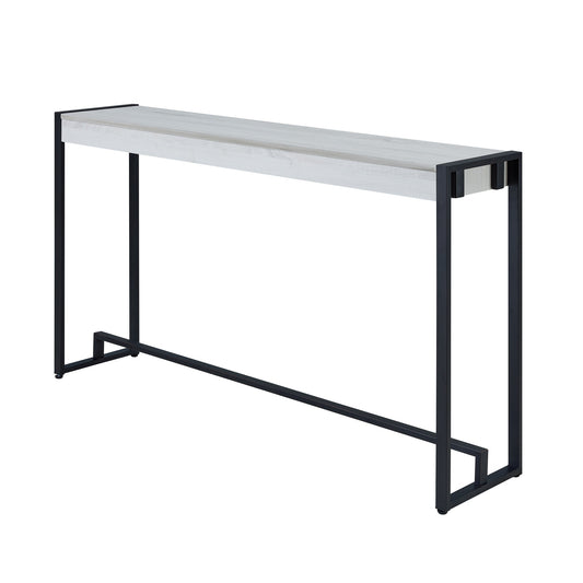 54" White and Black Distressed Sled Console Table By Homeroots | Console Tables | Modishstore