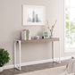 54" Gray Brown and White Sled Console Table By Homeroots