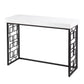42" White and Black Glass Sled Console Table By Homeroots | Console Tables | Modishstore