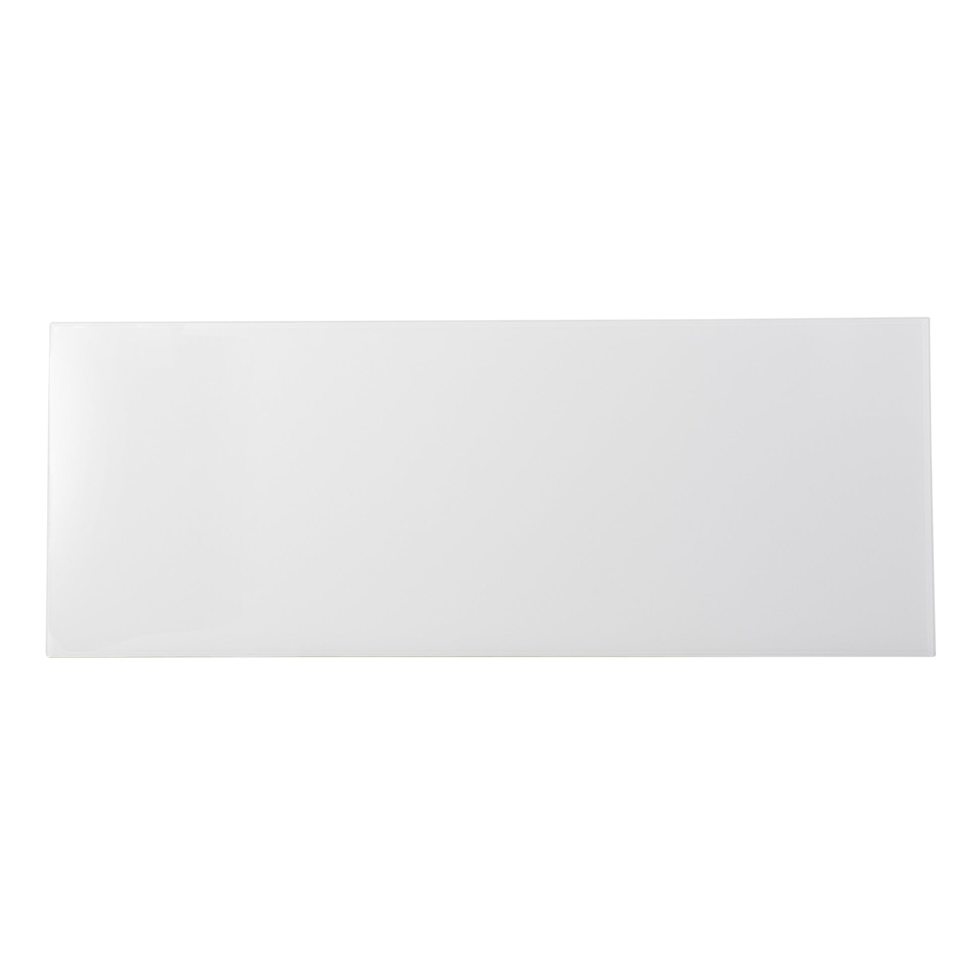 42" White and Black Glass Sled Console Table By Homeroots | Console Tables | Modishstore - 4