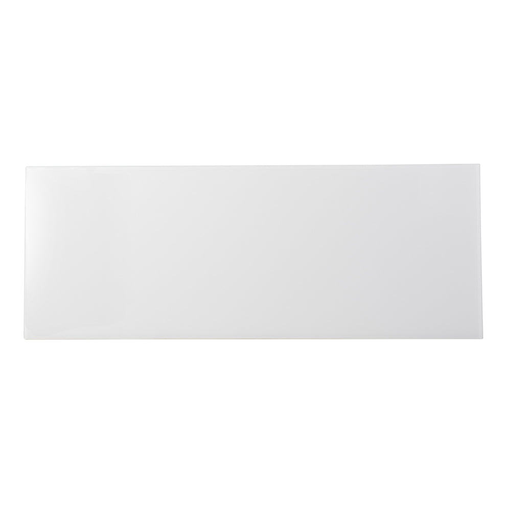 42" White and Black Glass Sled Console Table By Homeroots | Console Tables | Modishstore - 4