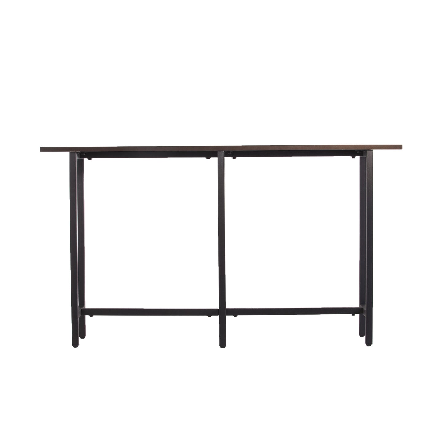 54" Espresso and Black Frame Console Table By Homeroots