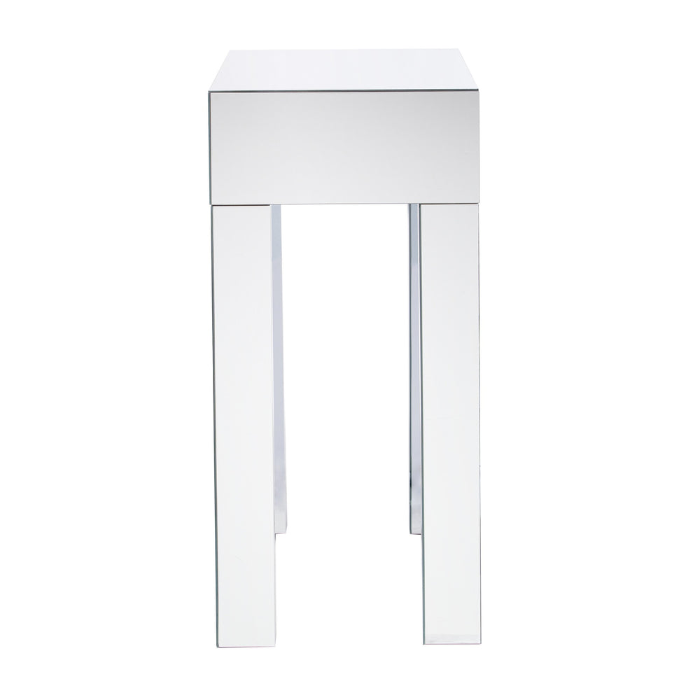 31" Silver Mirrored Glass Console Table With Storage By Homeroots | Console Tables | Modishstore - 4