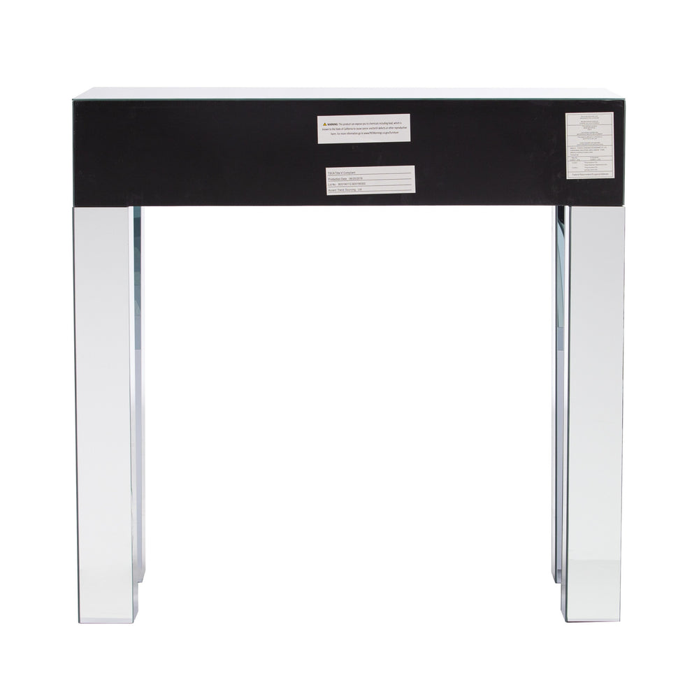 31" Silver Mirrored Glass Console Table With Storage By Homeroots | Console Tables | Modishstore - 5