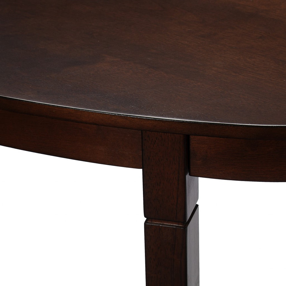 48" Brown Half Circle Console Table With Storage By Homeroots | Console Tables | Modishstore - 5