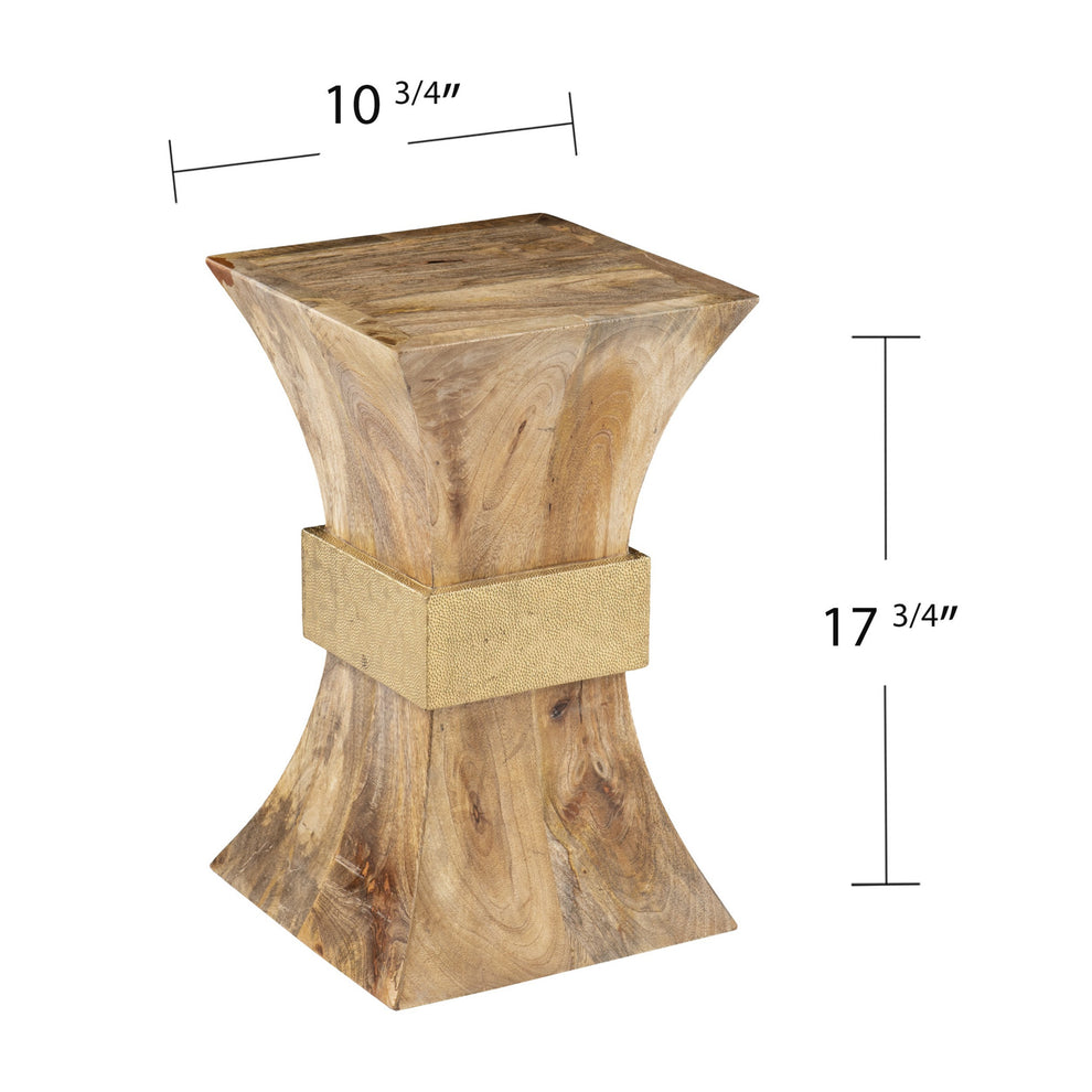 18" Natural Solid Wood And Manufactured Wood Square End Table By Homeroots | End Tables | Modishstore - 5