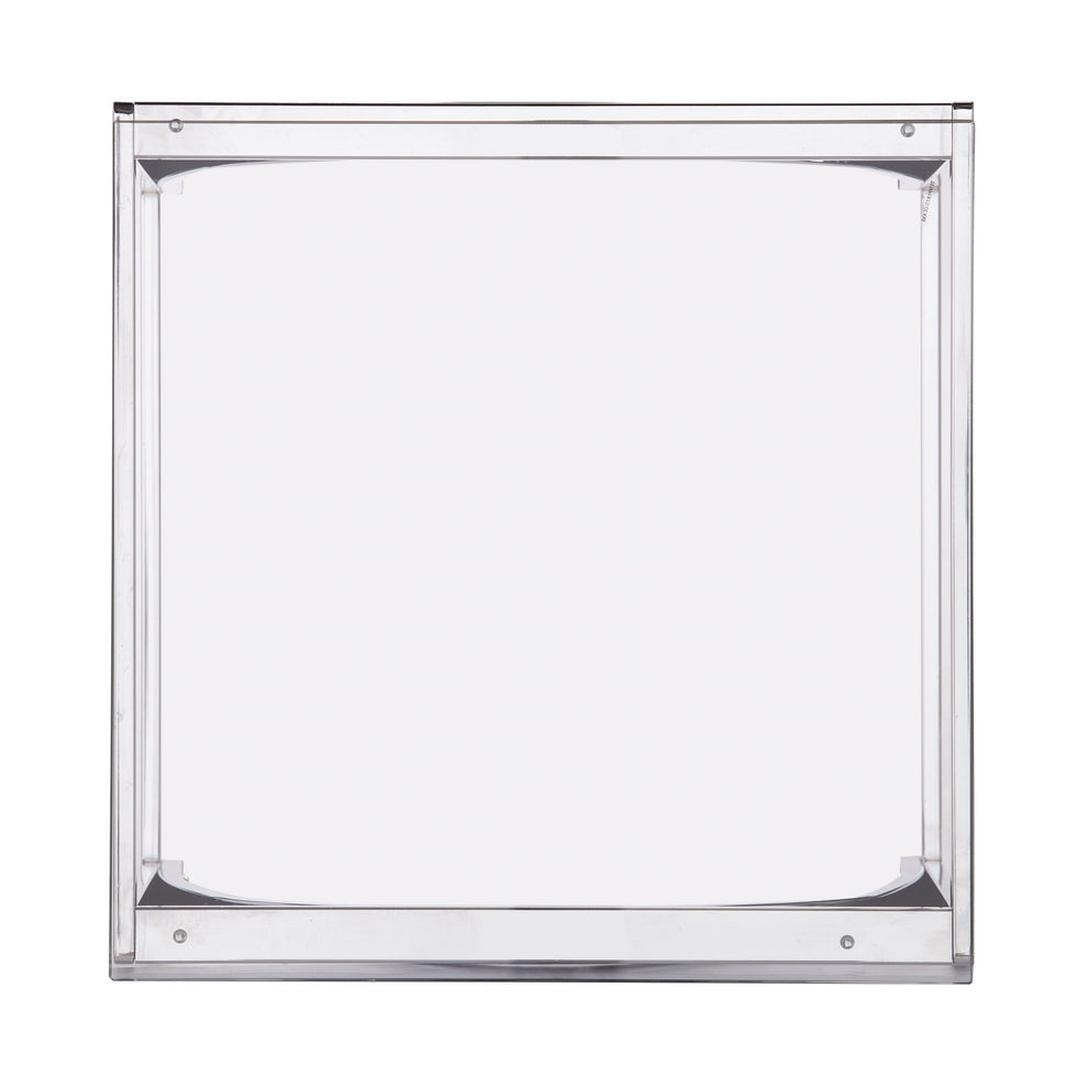 22" Chrome Glass And Iron Square End Table By Homeroots | End Tables | Modishstore - 5