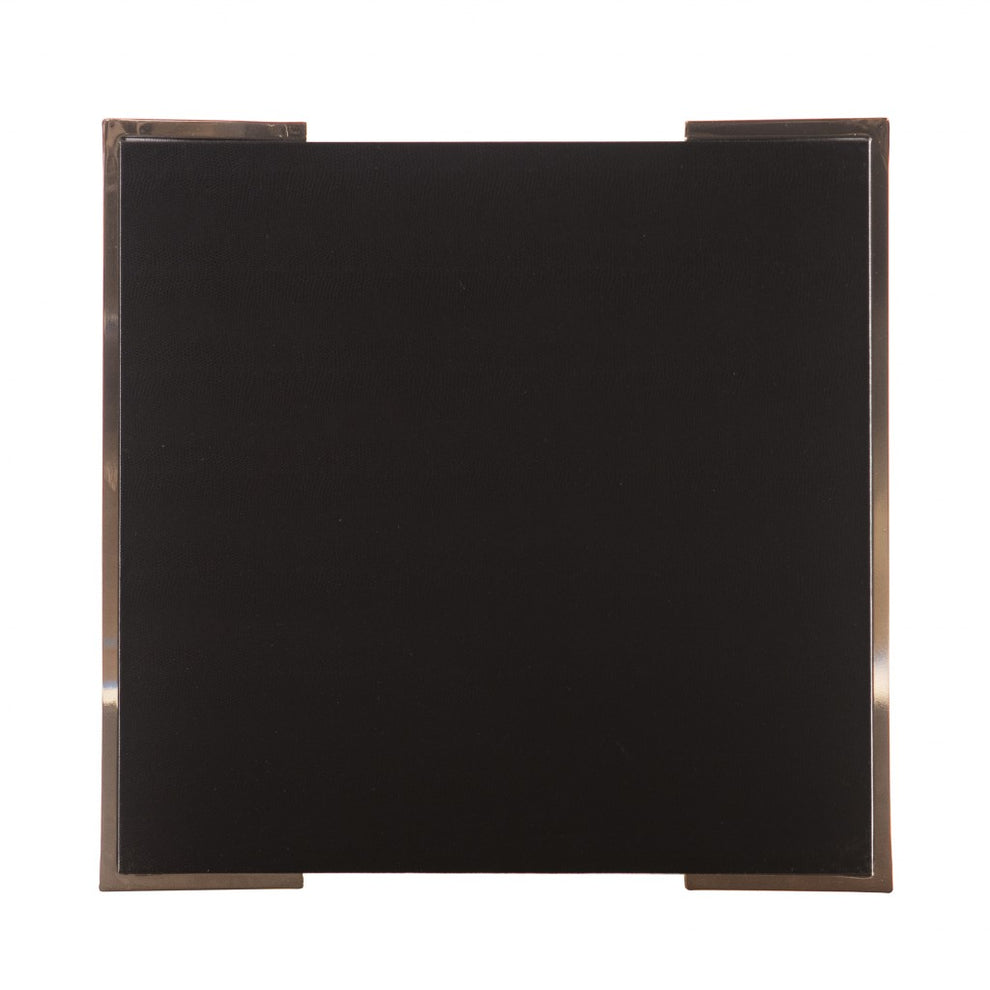 24" Black Geometric Metal Square End Table By Homeroots | End Tables | Modishstore - 5