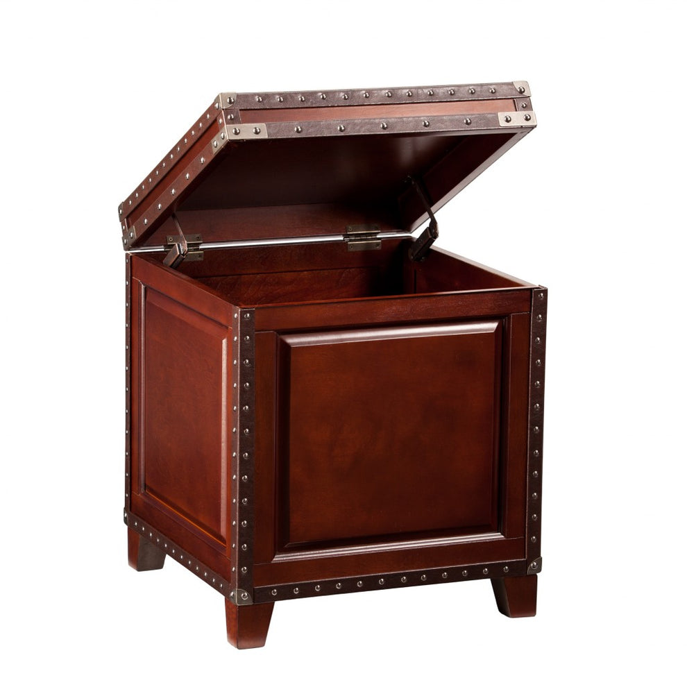24" Brown Manufactured Wood And Solid Wood Square End Table By Homeroots | End Tables | Modishstore - 5
