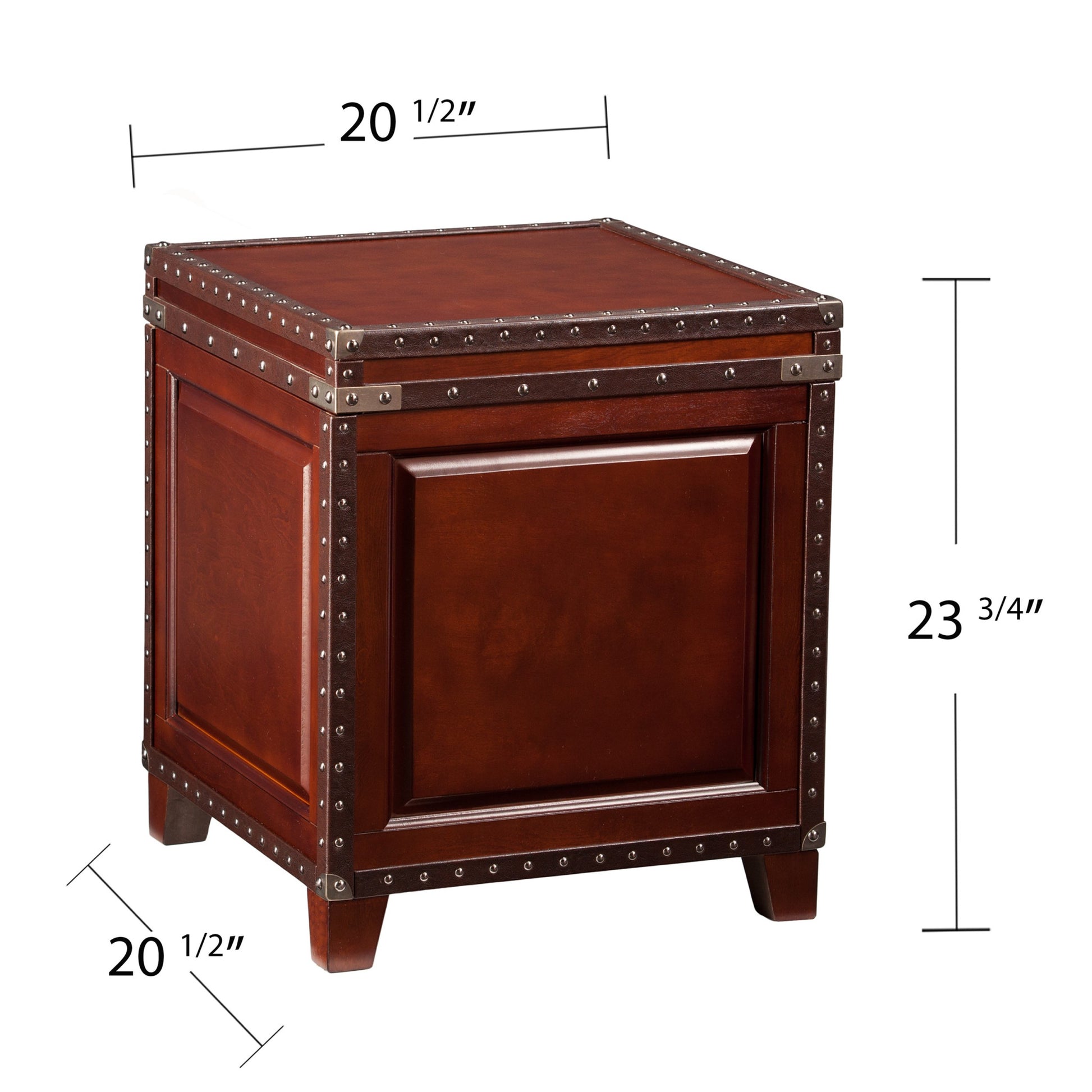 24" Brown Manufactured Wood And Solid Wood Square End Table By Homeroots | End Tables | Modishstore - 6
