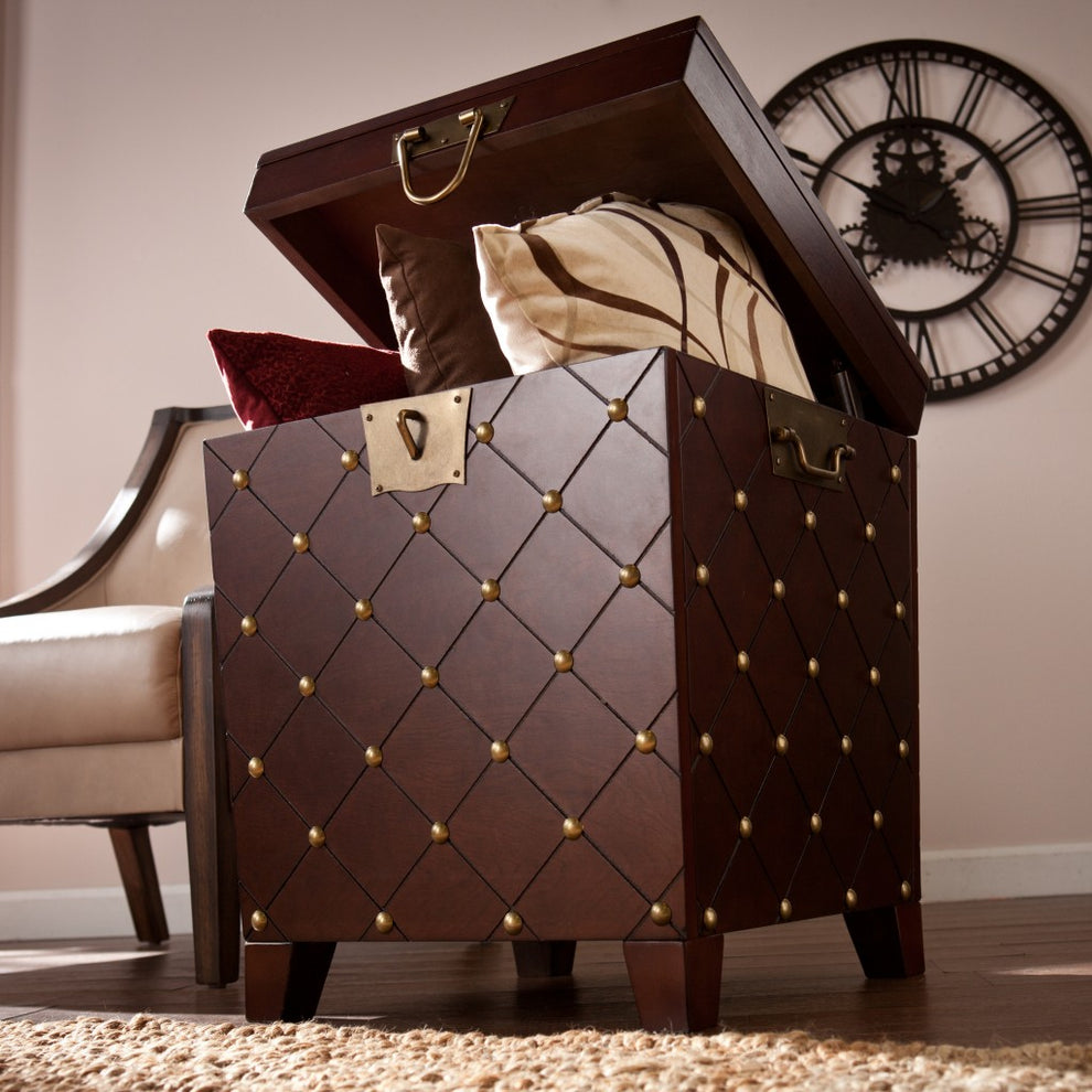 24" Brown Manufactured Wood Square End Table By Homeroots | End Tables | Modishstore - 2