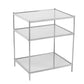 27" Chrome Glass And Iron Rectangular Mirrored End Table With Shelf By Homeroots | End Tables | Modishstore - 2