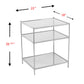 27" Chrome Glass And Iron Rectangular Mirrored End Table With Shelf By Homeroots | End Tables | Modishstore - 7