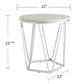 23" Silver Manufactured Wood And Iron Round End Table By Homeroots | End Tables | Modishstore - 6