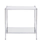 22" Chrome Glass And Iron Square Mirrored End Table By Homeroots | End Tables | Modishstore - 4