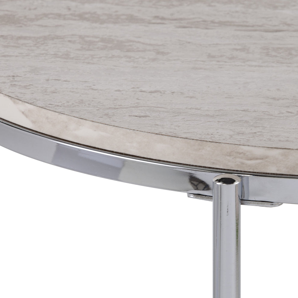 24" Chrome Manufactured Wood And Iron Rectangular End Table With Shelf By Homeroots | End Tables | Modishstore - 9