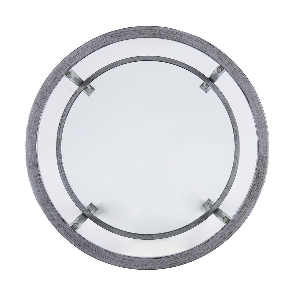 24" Silver Glass And Iron Round End Table By Homeroots | End Tables | Modishstore - 7