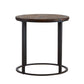 24" Natural Wood Solid Wood And Iron Round End Table By Homeroots | End Tables | Modishstore - 2