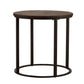 24" Natural Wood Solid Wood And Iron Round End Table By Homeroots | End Tables | Modishstore - 3