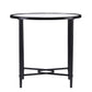 25" Black Glass And Iron Oval End Table By Homeroots | End Tables | Modishstore - 2