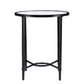 25" Black Glass And Iron Oval End Table By Homeroots | End Tables | Modishstore - 4