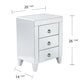 26" Silver Manufactured Wood And Iron Rectangular Mirrored End Table With Three Drawers And By Homeroots | End Tables | Modishstore - 9