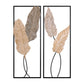 Two Piece Metal Leaves and Branch Wall Art By Homeroots | Wall Decor | Modishstore