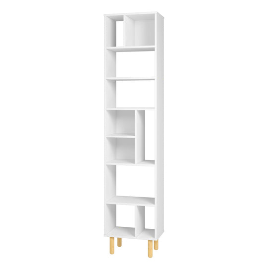Iko 78" White Modern Abstract Open Shelving Unit By Homeroots | Shelves & Shelving Units | Modishstore