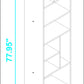 Iko 78" White Modern Abstract Open Shelving Unit By Homeroots | Shelves & Shelving Units | Modishstore - 4