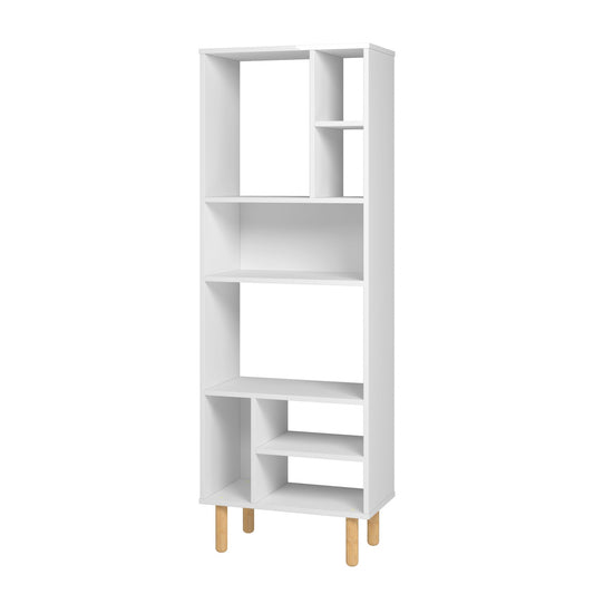 Iko 60" White Modern Abstract Open Shelving Unit By Homeroots | Shelves & Shelving Units | Modishstore
