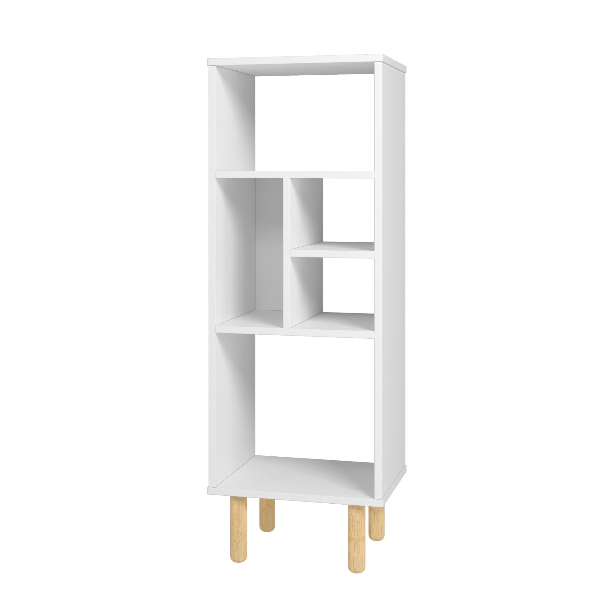 Iko 43" White Modern Abstract Open Shelving Unit By Homeroots | Shelves & Shelving Units | Modishstore - 2