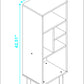 Iko 43" White Modern Abstract Open Shelving Unit By Homeroots | Shelves & Shelving Units | Modishstore - 4