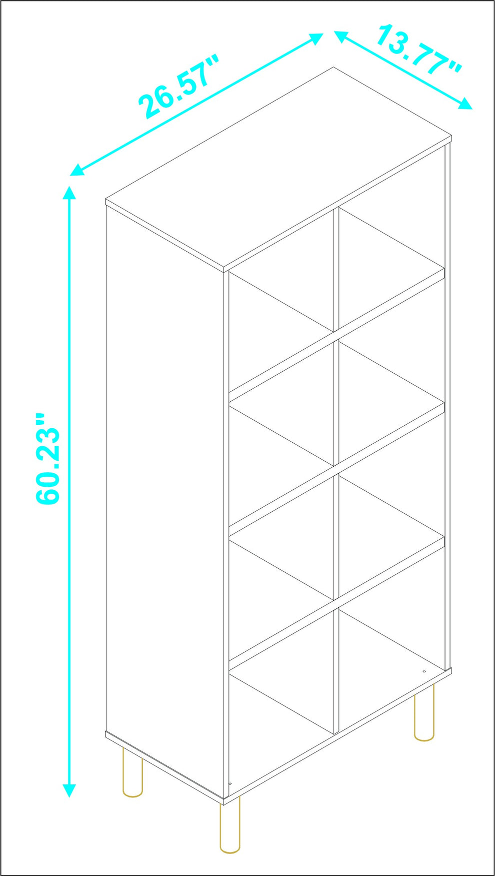 Iko White Tall Vertical Eight Cubbie Shelving Unit By Homeroots | Shelves & Shelving Units | Modishstore - 4