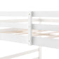 Pastel White Twin Over Twin Dual Ladder Bunk Bed By Homeroots | Beds | Modishstore - 9