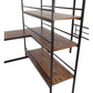 Black Twin Size Metal Loft Bed With Built In Wooden Shelves And Desk By Homeroots | Beds | Modishstore - 7
