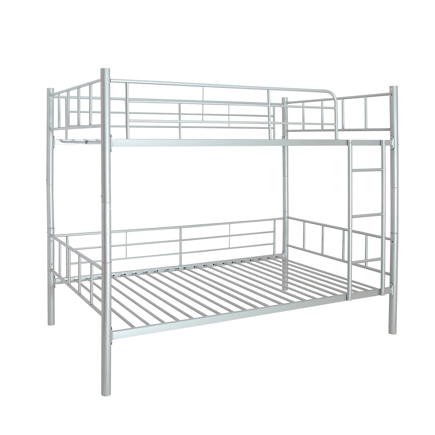 Twin Over Twin Black Bunk Bed With Dividing Option By Homeroots | Beds | Modishstore - 22