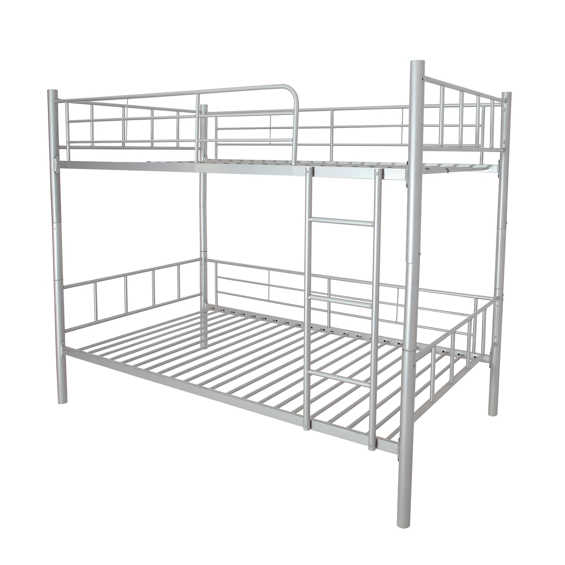 Twin Over Twin Black Bunk Bed With Dividing Option By Homeroots | Beds | Modishstore - 24