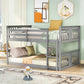 Gray Classic Full Over Full Bunk Bed With Ladder By Homeroots | Beds | Modishstore