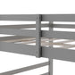Pastel Gray Full Over Full Dual Ladder Bunk Bed By Homeroots | Beds | Modishstore - 9