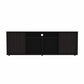 Black TV Stand Media Center with Two Cabinets By Homeroots