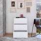 White Three Drawer Rolling Cabinet By Homeroots | Drawers | Modishstore - 4