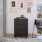 Black Three Drawer Rolling Cabinet By Homeroots | Cabinets | Modishstore