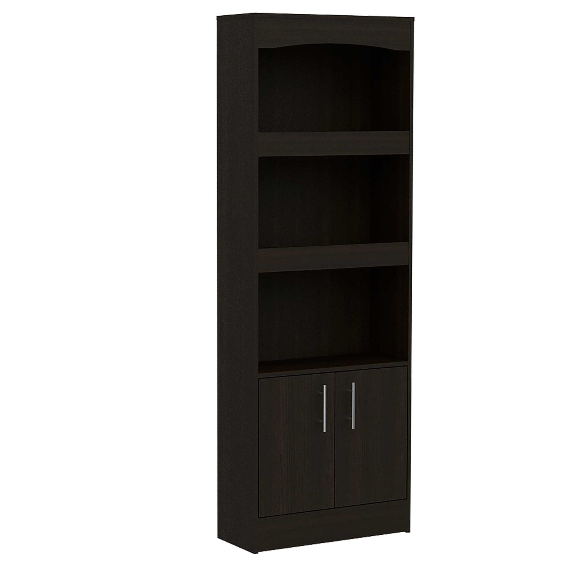Catarina Black Bookcase Cabinet By Homeroots | Bookcases | Modishstore - 2