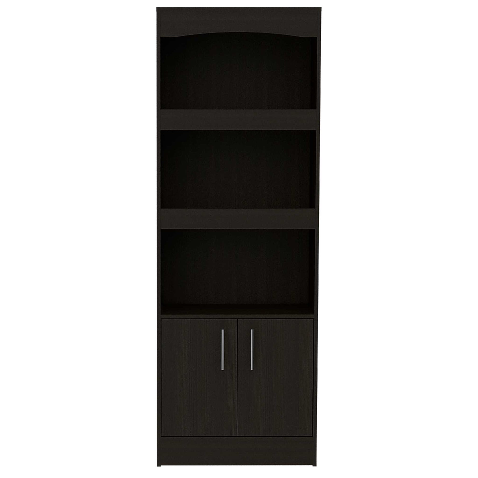 Catarina Black Bookcase Cabinet By Homeroots | Bookcases | Modishstore - 6