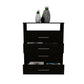 Modern Black Four Drawer Dresser With Hutch By Homeroots | Dressers | Modishstore - 2